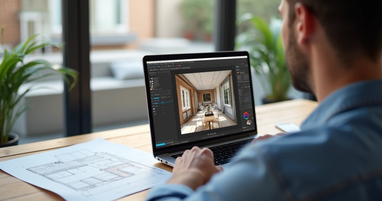 Exportação de imagem do SketchUp com foco no ângulo do projeto